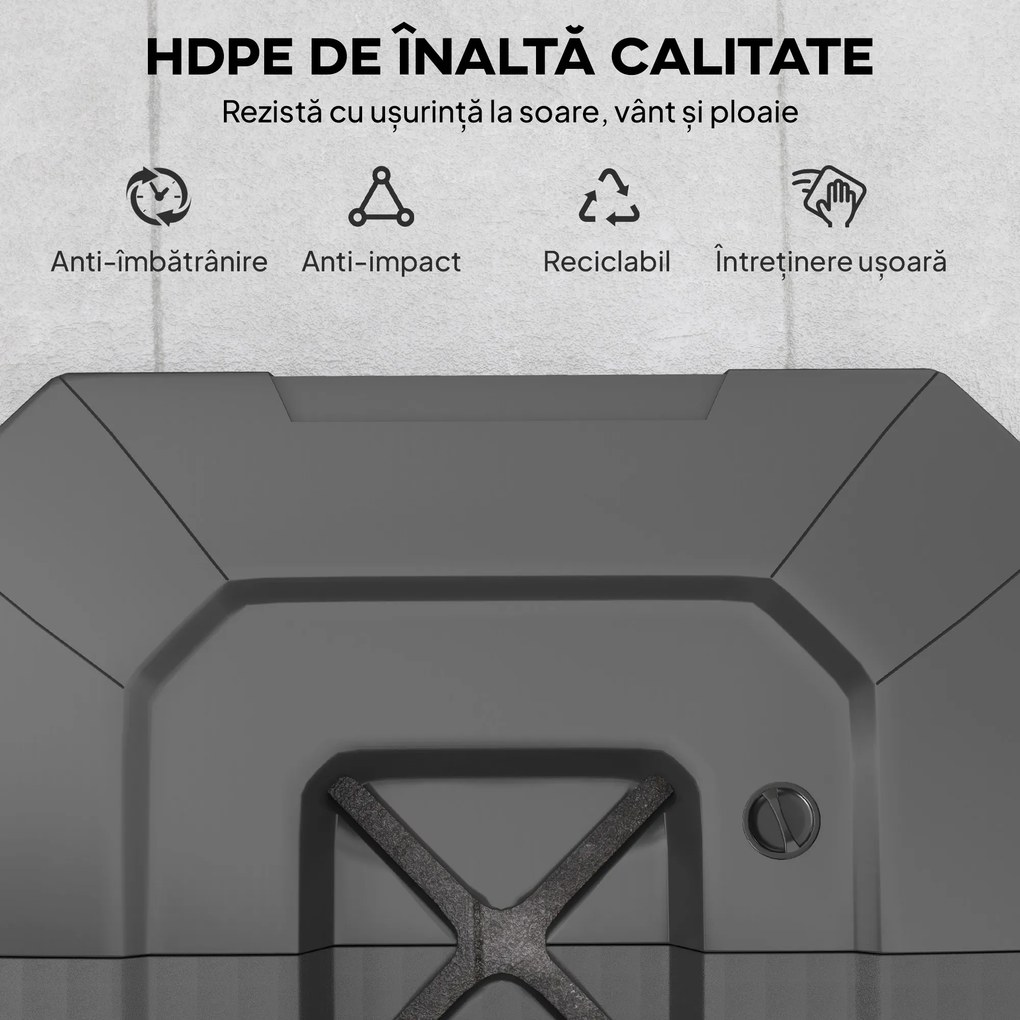 Outsunny Set 2 Greutăți pentru Baza Umbrelei, Bază pentru Umbrelă din HDPE, Reumplibilă cu 80 kg Apă sau 105 kg Amestec Nisip și Apă, 101x101x12 cm, Negru | Aosom Romania