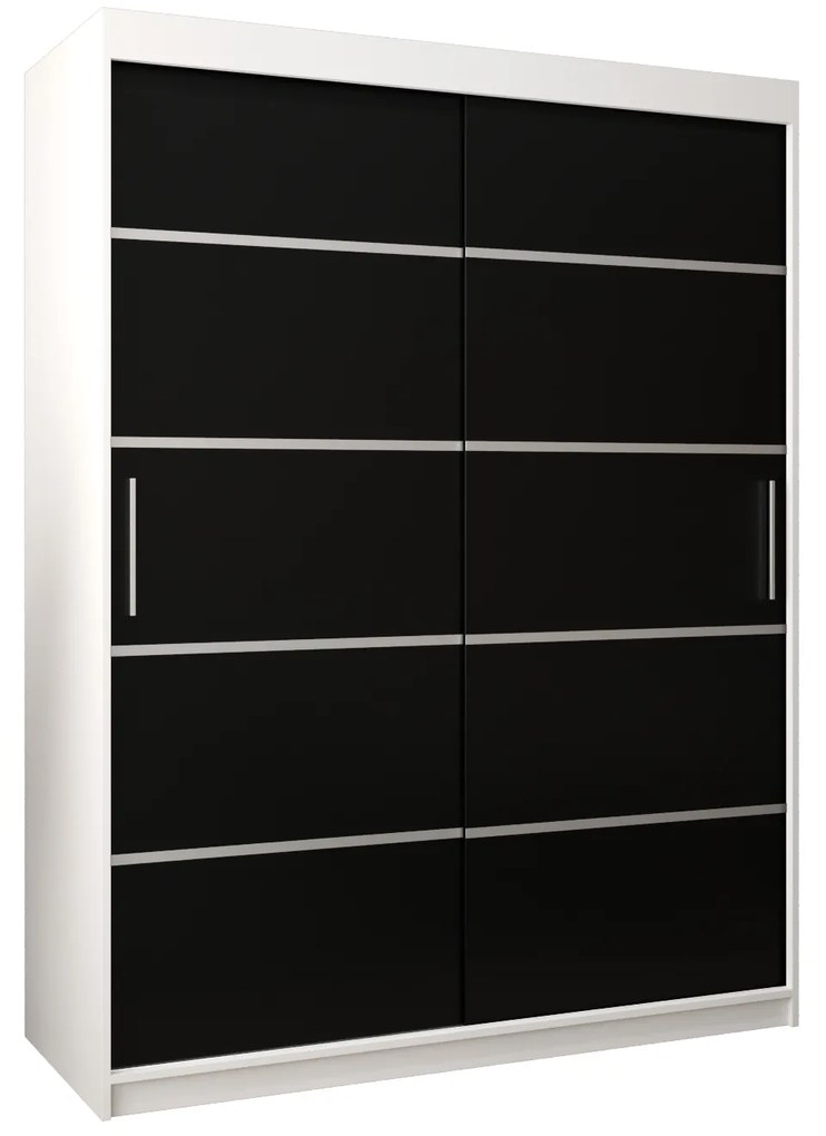 Dulap de haine 150 cm Verika 1 150 (alb + negru). 1063702