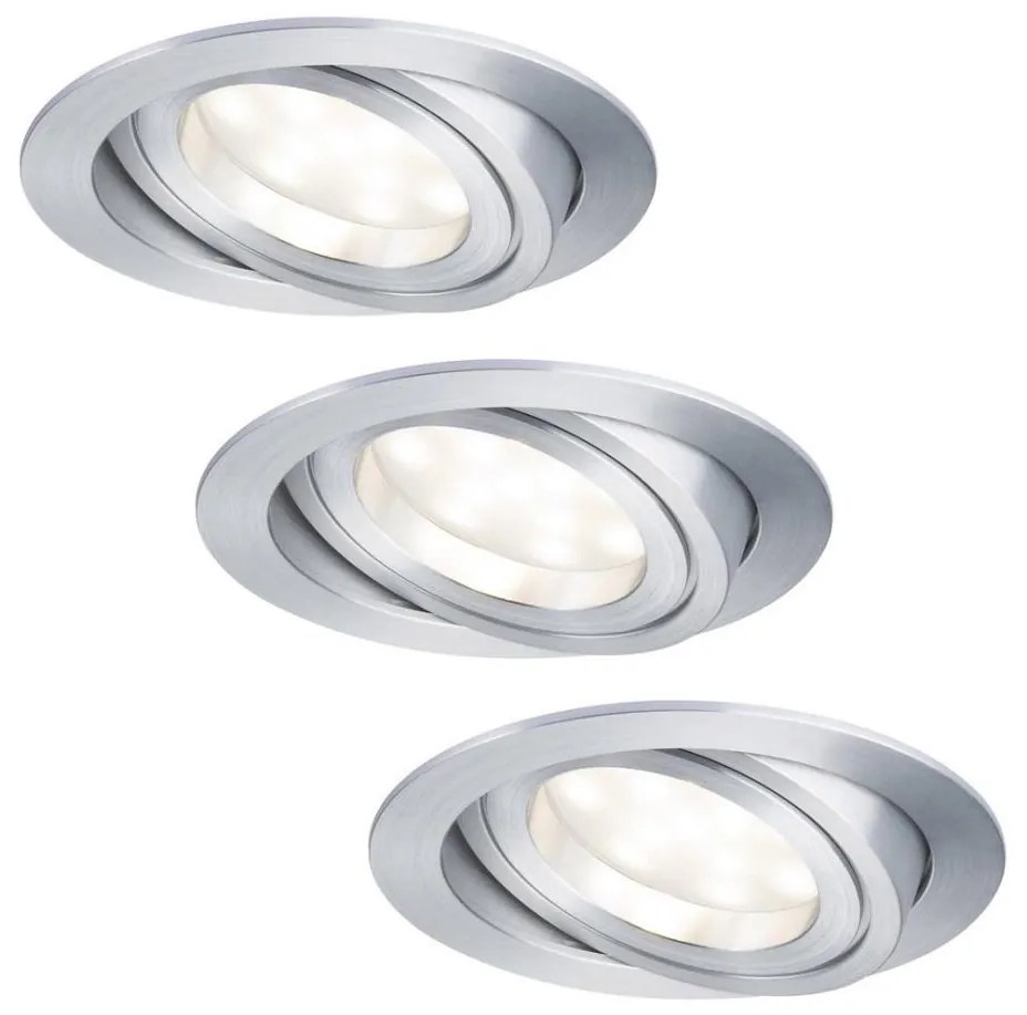 SET 3x plafonieră încastrată pentu baie LED/6,8W IP23 COIN 230V Paulmann 92797