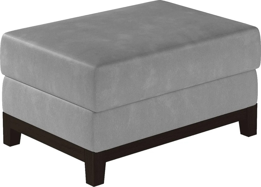 Taburet lemn masiv gri Lorenz /Negru, 100 × 70 × 41 cm