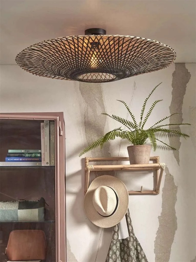 Plafoniera eco din bambus Kalimantan 87cm nat/bl