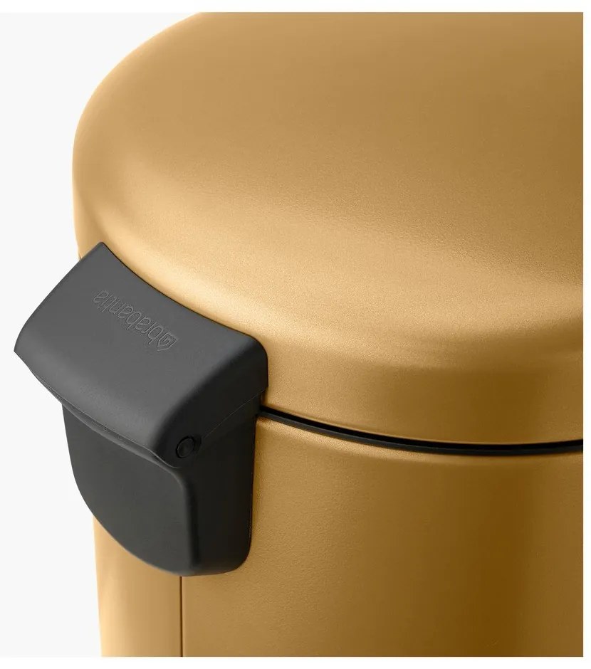 Coș de gunoi auriu cu pedală din oțel 30 l NewIcon – Brabantia