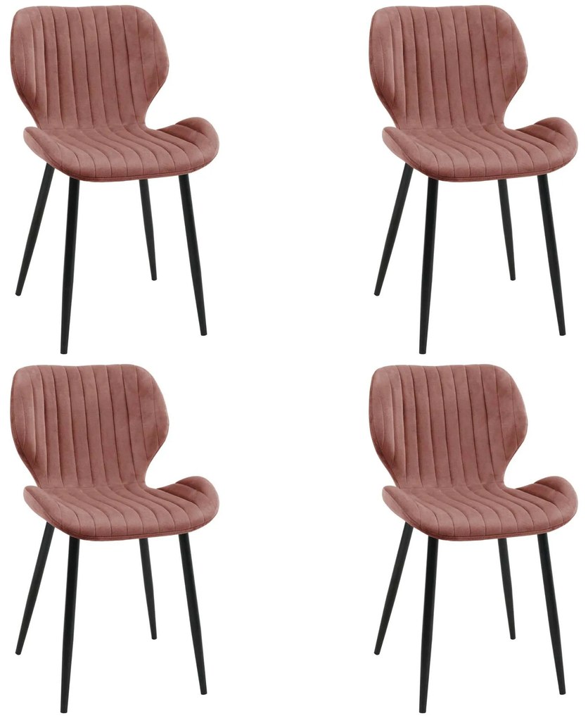 Set 4 buc. scaune sufragerie Xenofobos (roz). 1117275