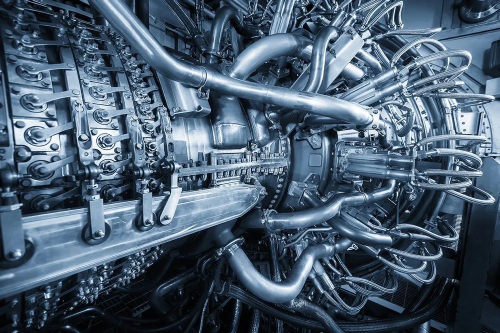 Fototapet autoadeziv motor cu turbină de gaz