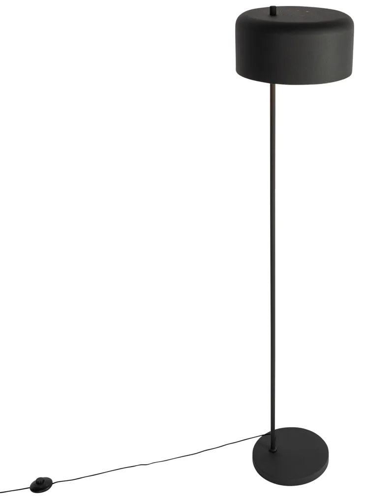 Lampa de podea retro neagră cu interior auriu - Jinte