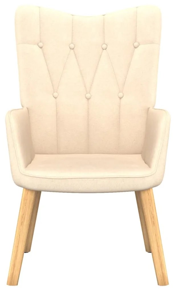 327525 vidaXL Scaun de relaxare, crem, material textil