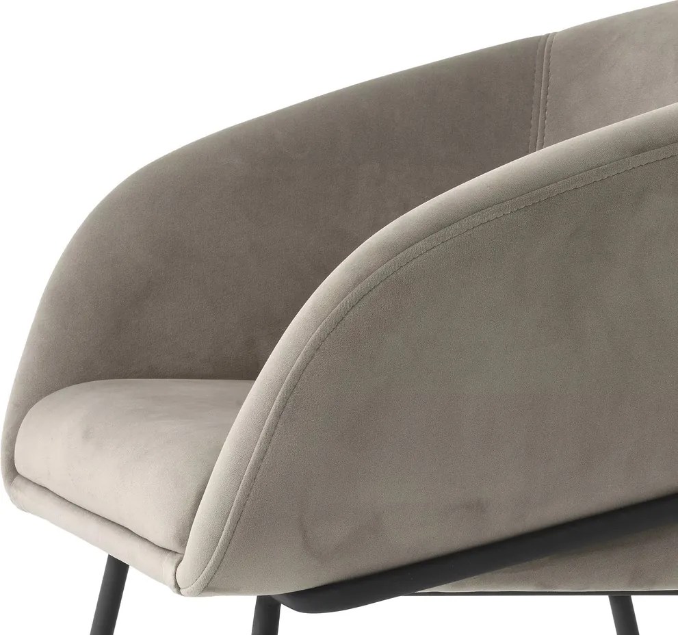 Scaun tapitat design LUX Campus, savona greige 116370 HZ