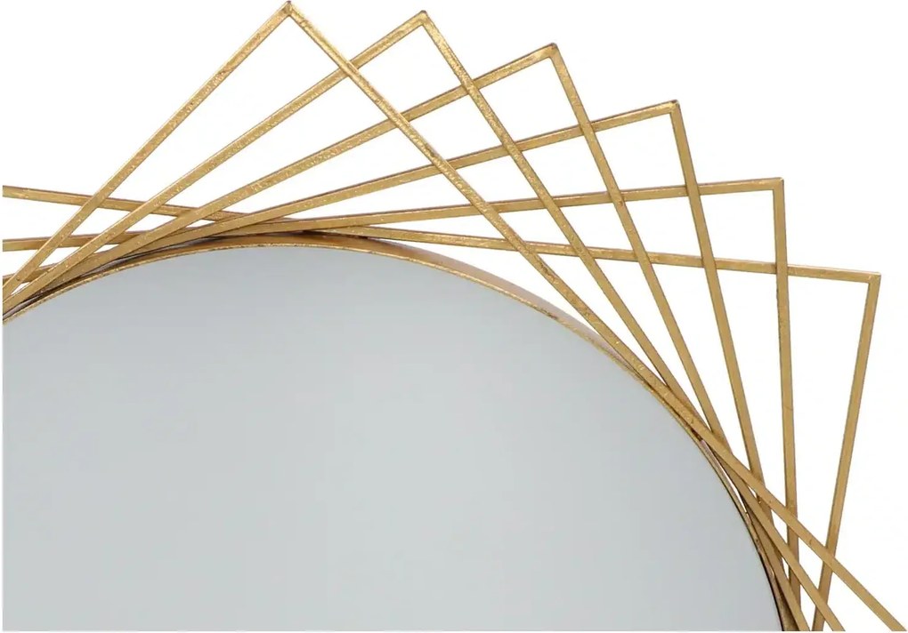 Oglinda geometrica Glam,auriu, ⌀ 85 cm