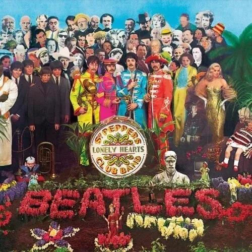 Placă metalică The Beatles - Sgt Pepper, (30 x 30 cm)