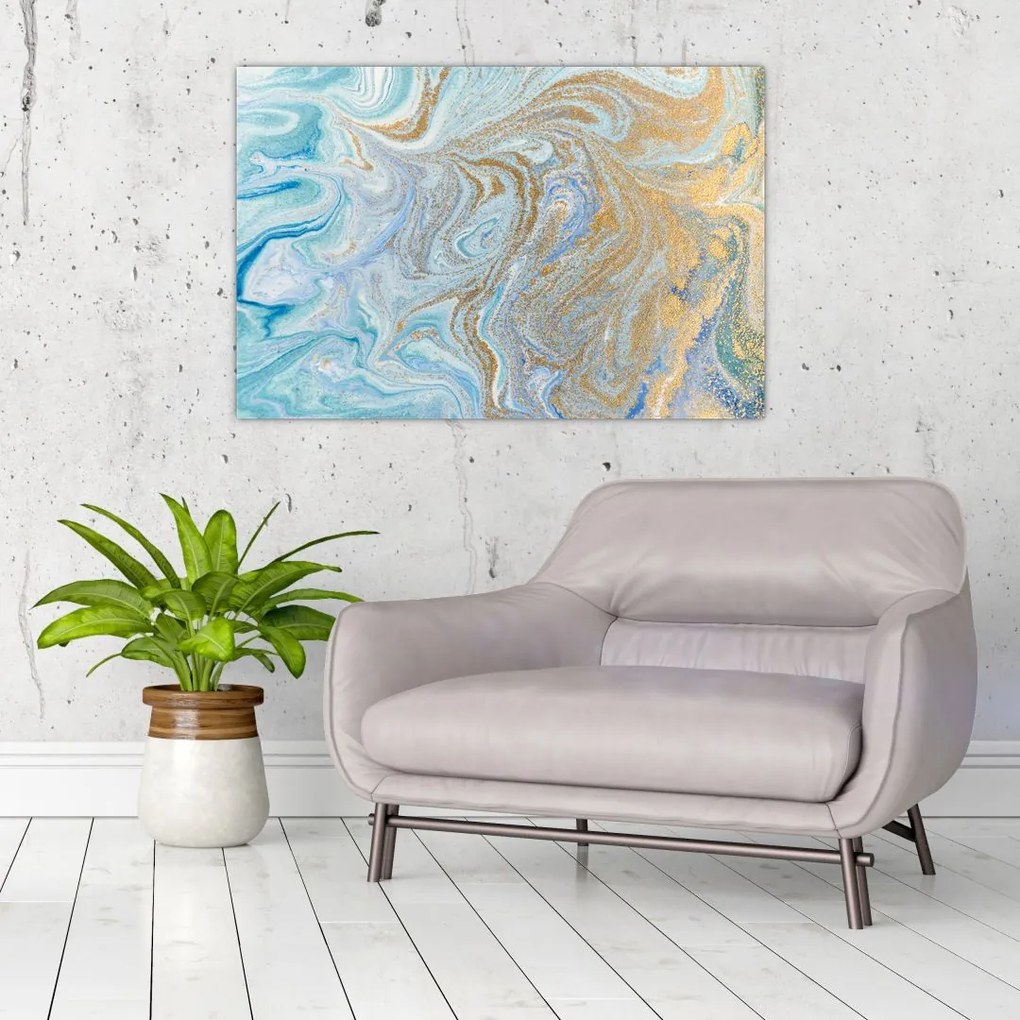 Tablou - Marmură albastră (90x60 cm)