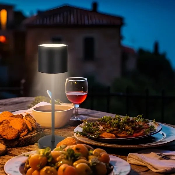 Briloner 7521015 - Lampă de birou LED SIGO, cu dimmer, 2,5W/5V IP44 2600 mAh, neagră