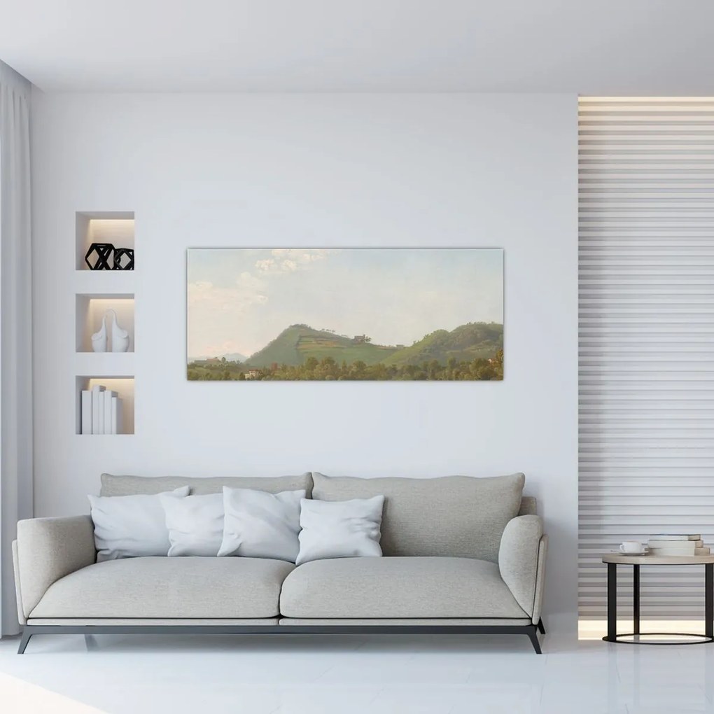 Tablou - Simon Denis, View Near Naples, reproducere (120x50 cm)