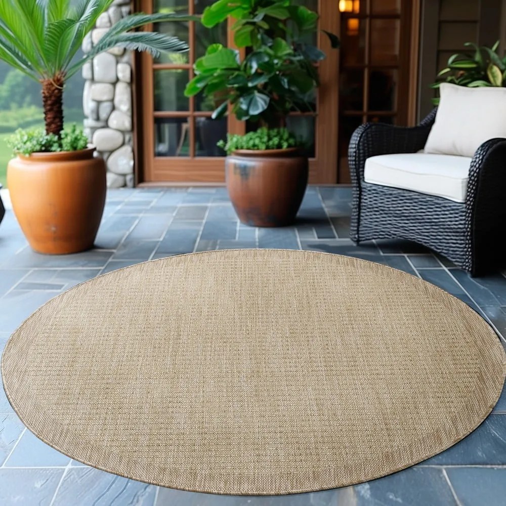 Covor de exterior bej rotund ø 120 cm Giza – Ayyildiz Carpets
