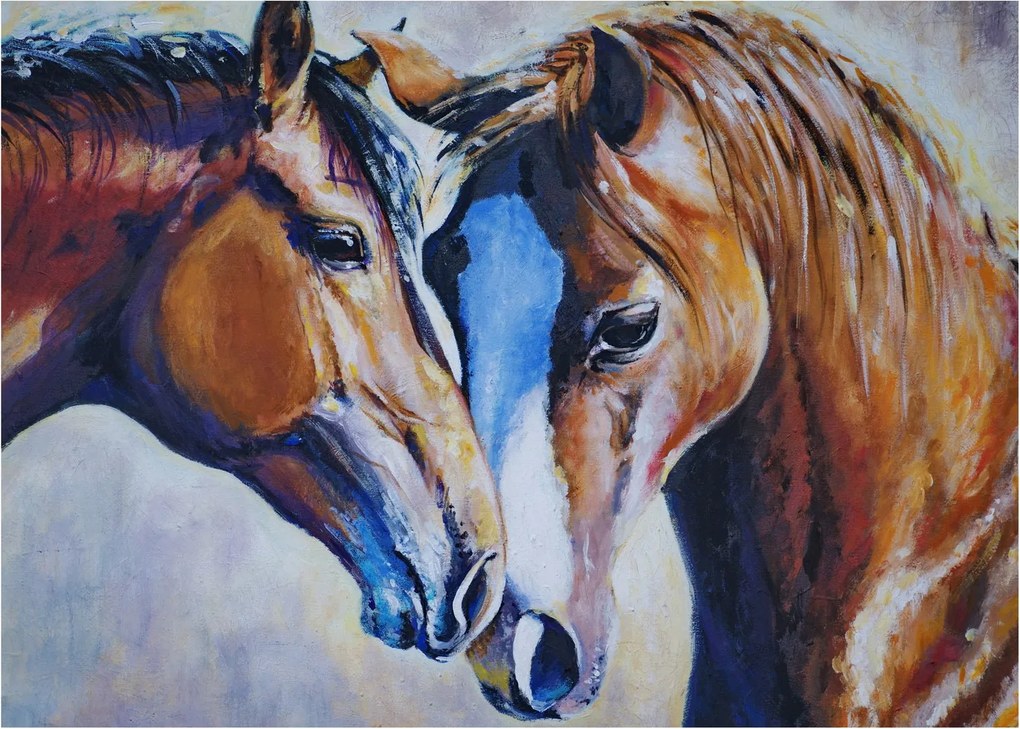 Tablou - Caii îndrăgostiți (70x50 cm)