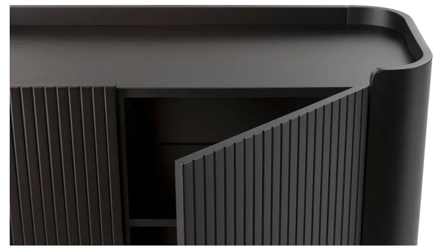 Comodă TV neagră 180x55x40 cm Willa – MOME