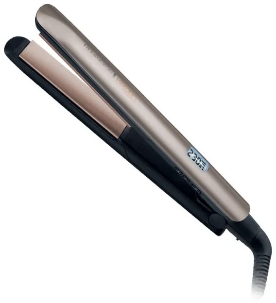 Placa de indreptat parul Remington S8540 Keratin Protect, Placi ceramice, 9 trepte temperatura, Display LCD, Bronz/Negru