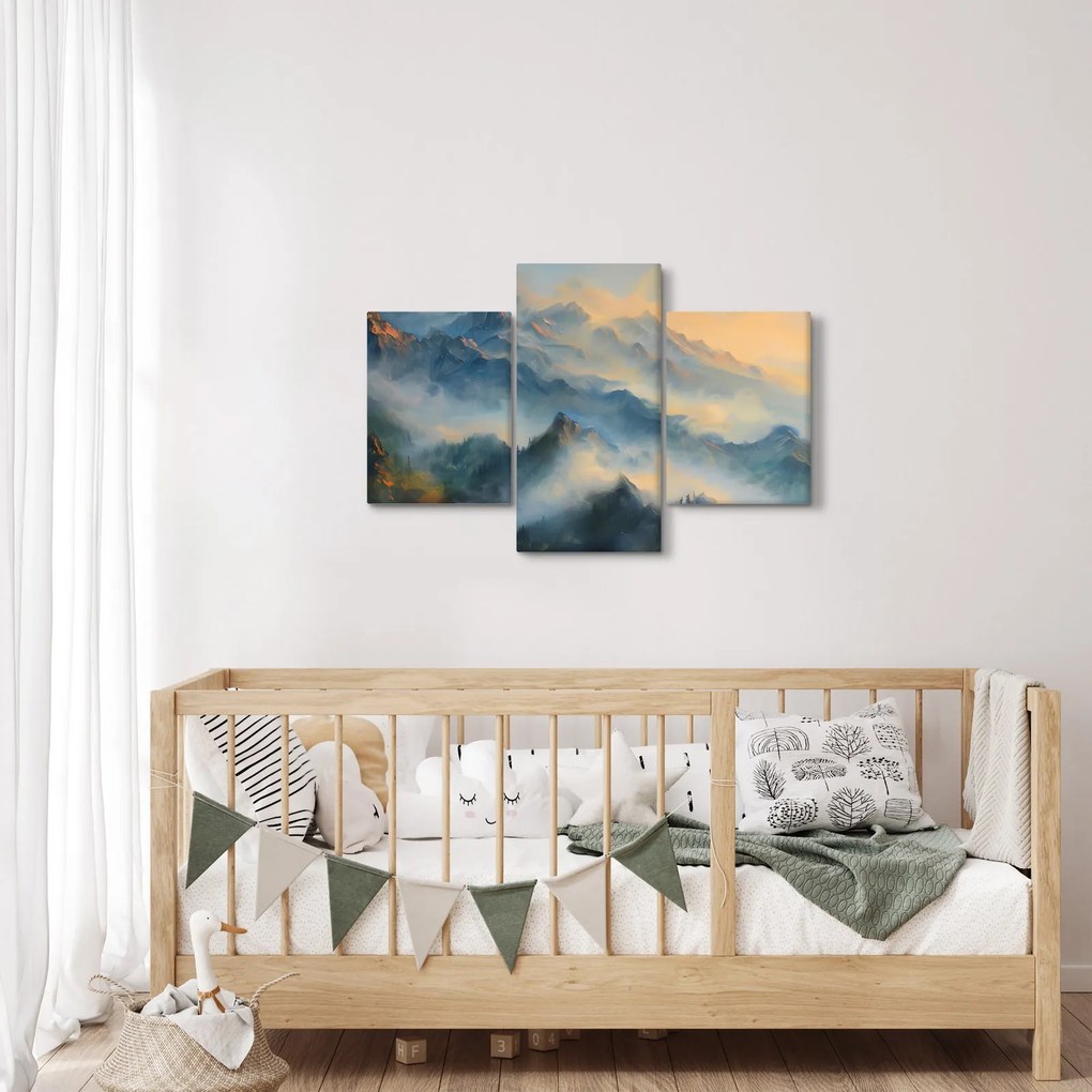 Tablou - Peisaj montan pictat (90x60 cm)