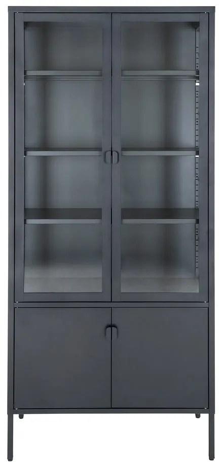 Vitrină neagră din metal 80x180 cm Brisbane – House Nordic