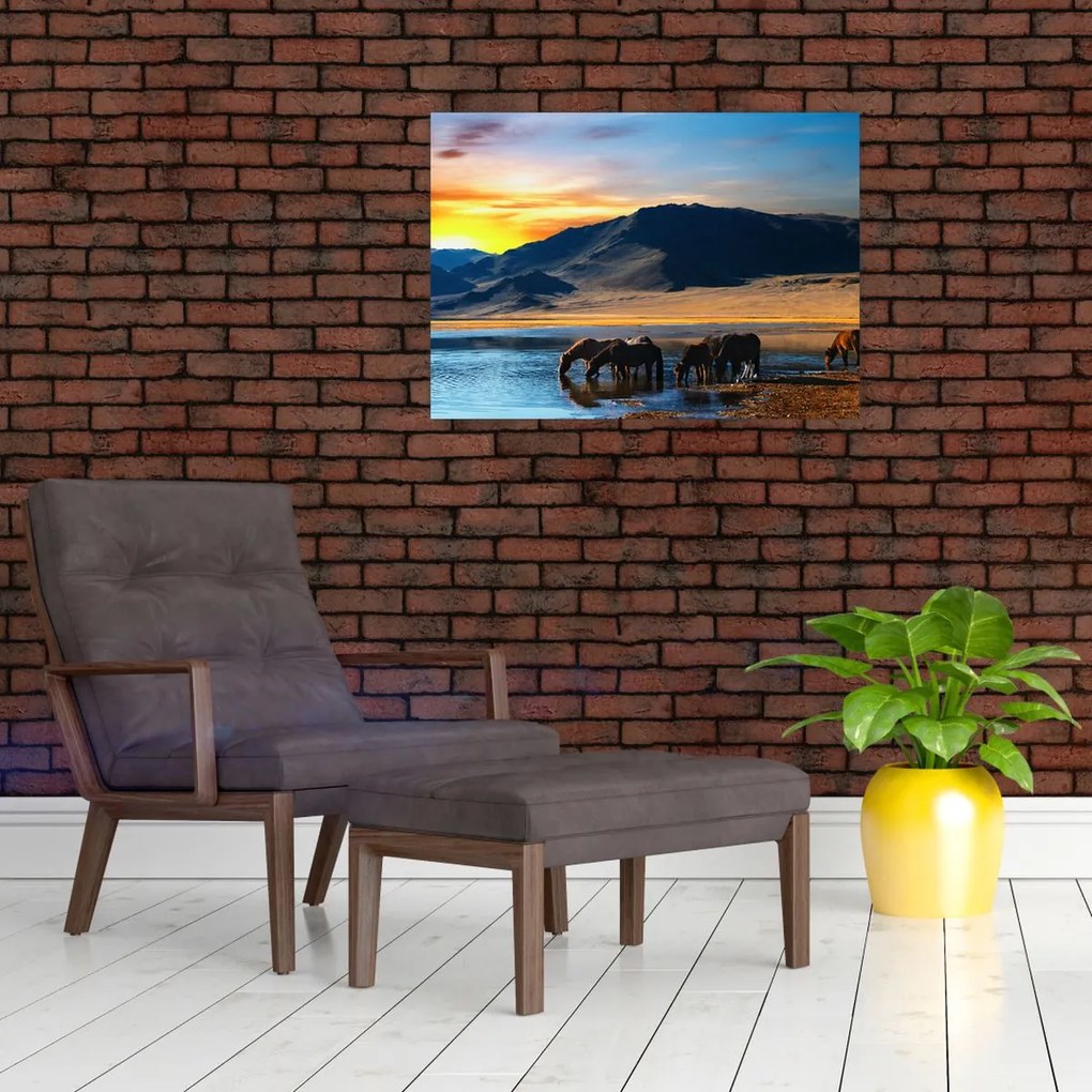 Tablou pe sticlă - Alimentarea cu energie electrică (70x50 cm)