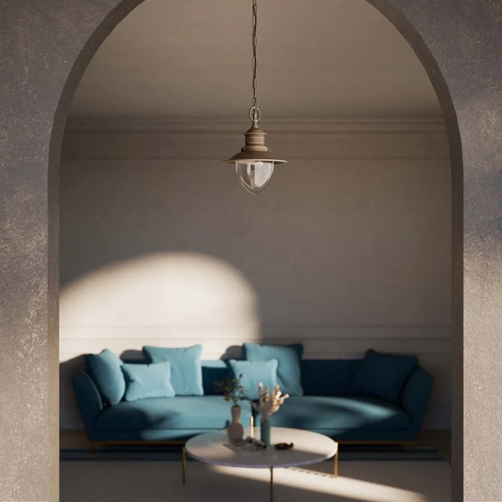 Lustra stil nautic din alama si sticla Al Mare