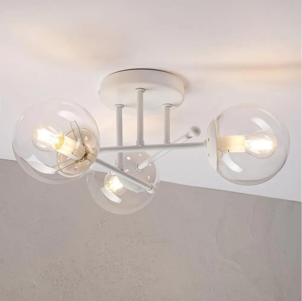 Lustru aplicat MALENA 3xE14/5W/230V alb/transparent