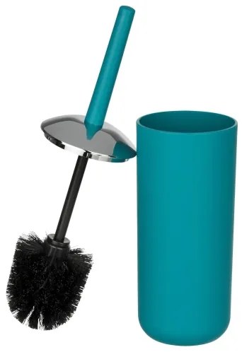 WENKO 21225100 - Perie WC BRASIL 10x37 cm, turcoaz/crom lucios
