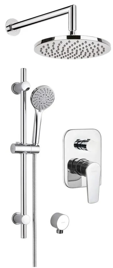 Deante ALPINIA NAC_09GA - Set de duș cu baterie încastrată, crom lucios