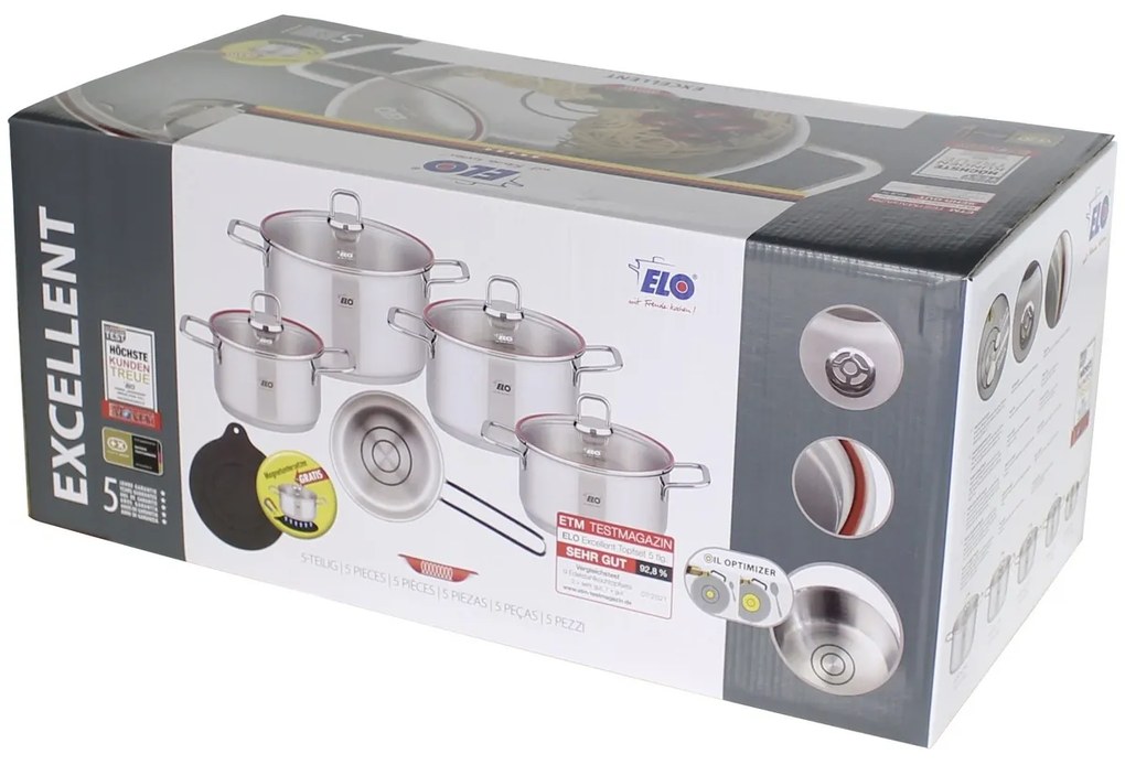 Elo 72906 Set de 5 oale din oțel inoxidabilExcellent