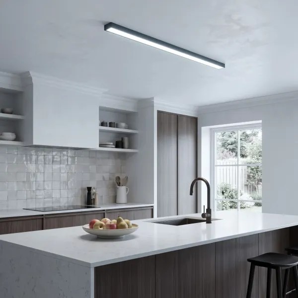 LED Aplicat/pandantiv pe cablu LED/44W/230V 6000K 120 cm negru