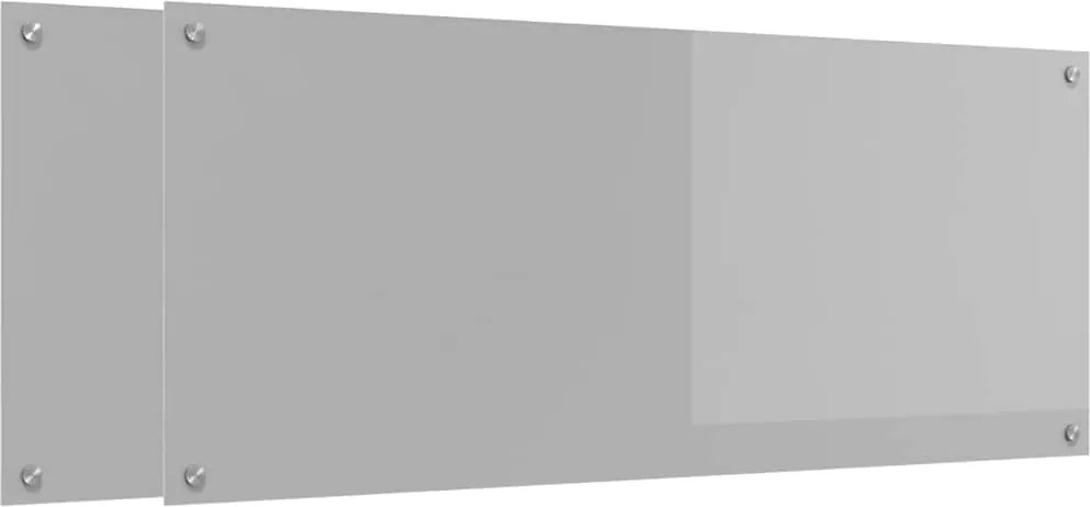 vidaXL Panou de bucătărie 2 pcs Gri deschis 120 x 50 cm