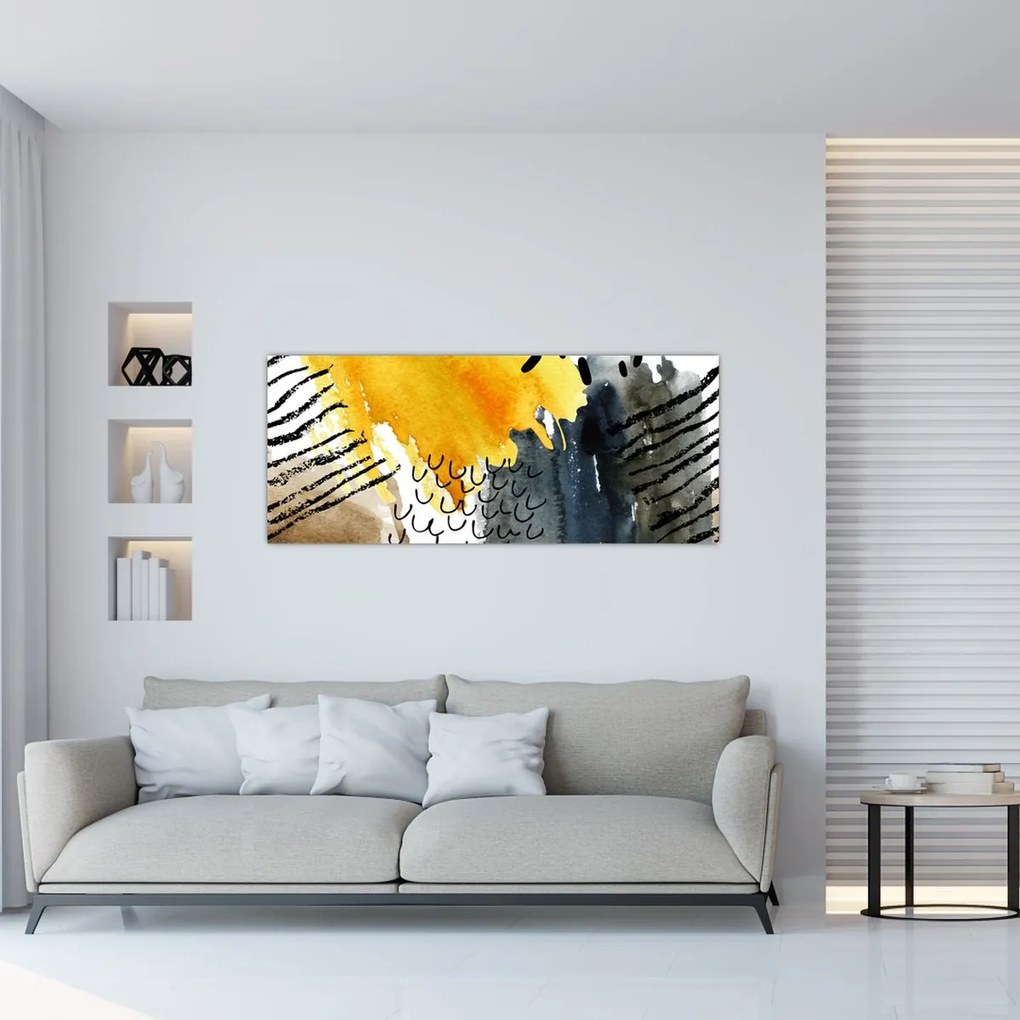 Tablou - Acuarelă abstractă (120x50 cm)