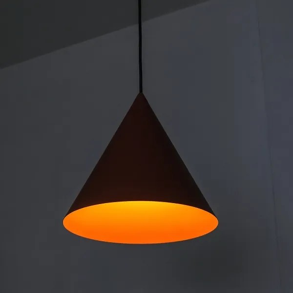 Pendul pe cablu ETNA II 1xE27/15W/230V Ø 25 cm portocaliu