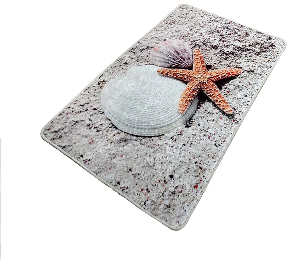 Covoras pentru baie Starfish Gri 80X100 cm