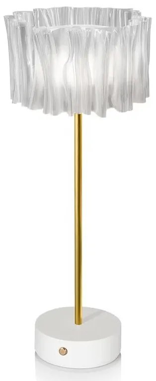 Veioza, Lampa de masa cu baterii ideala restaurant Accordeon Prisma/White
