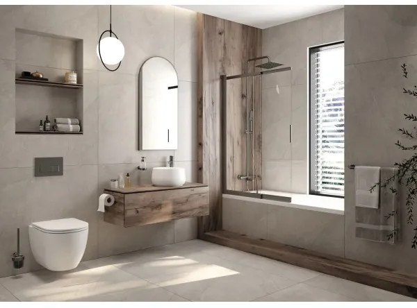 Deante CGRD6ZPW - Vas WC suspendat rotund cu capac SoftClose, ceramică, alb