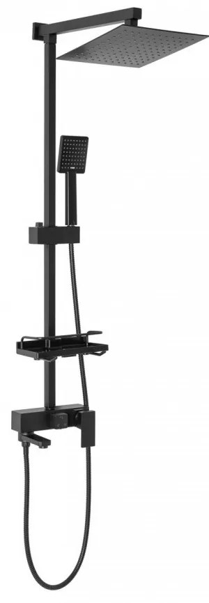 Baterie pentru dus Jack negru mat - H 102 cm