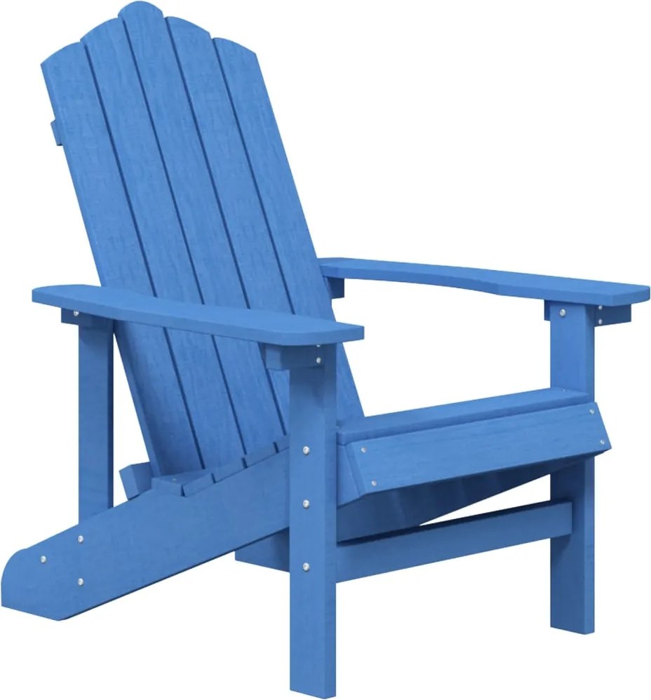 vidaXL Scaun de grădină Adirondack, albastru aqua, HDPE