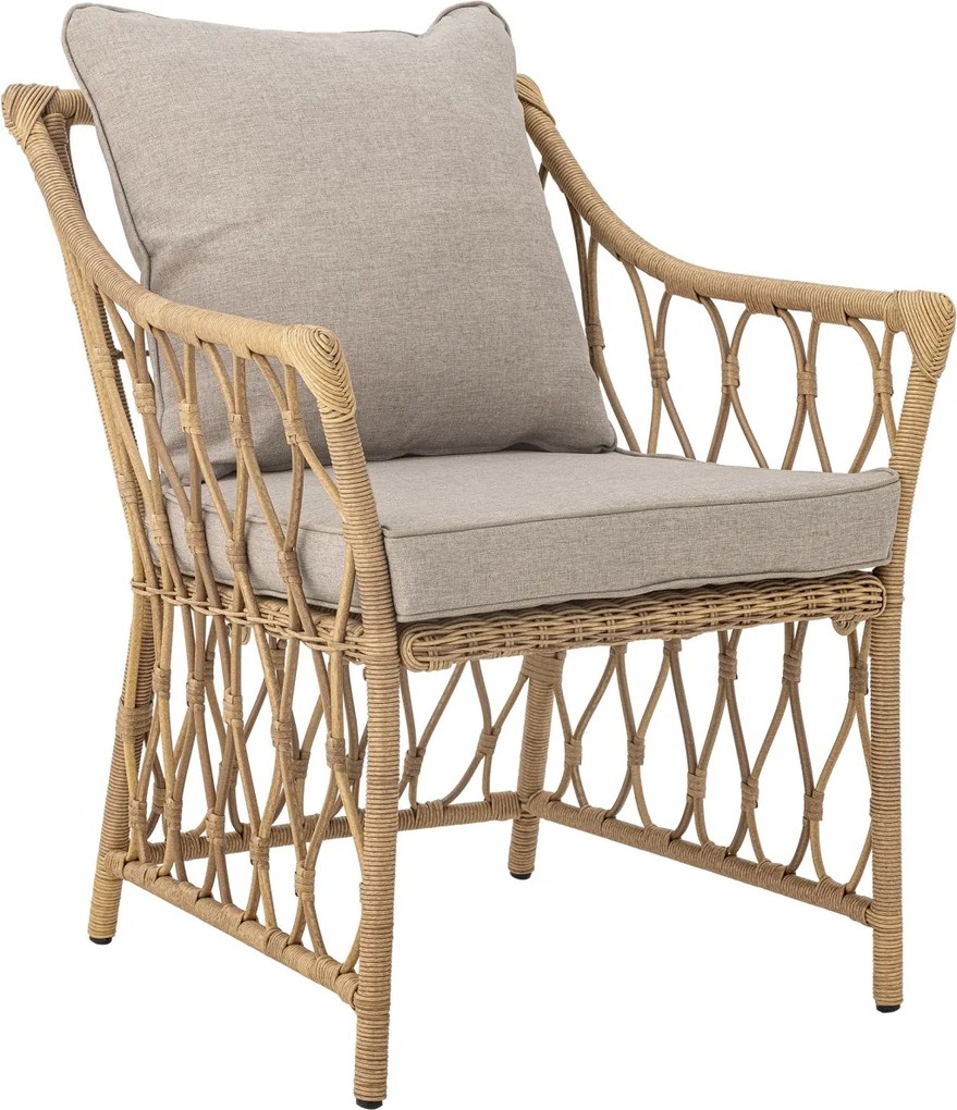 Set fotoliu și taburet din polirattan, L66×H82×W72 cm, „Belluce"