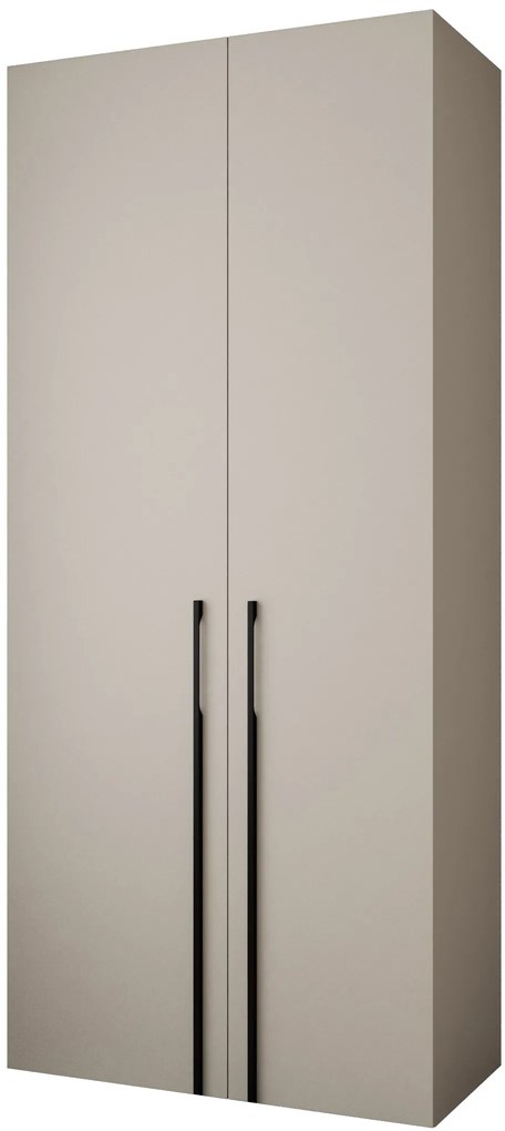 Dulap de haine 110 cm Carmela 40-3 (Cașmir + Negru). 1126595
