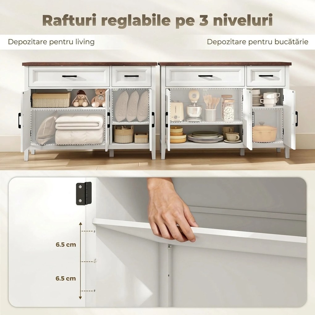 HOMCOM bufet dulap jos pentru depozitare | Aosom Romania