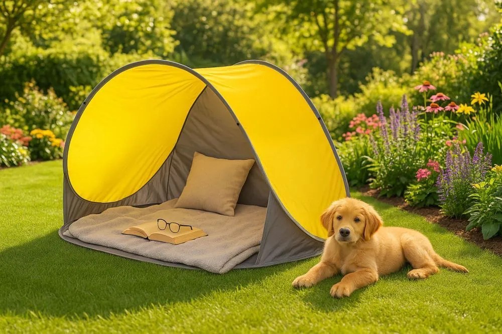 MultiGarden cort de plajă pliabil rapid Albastru