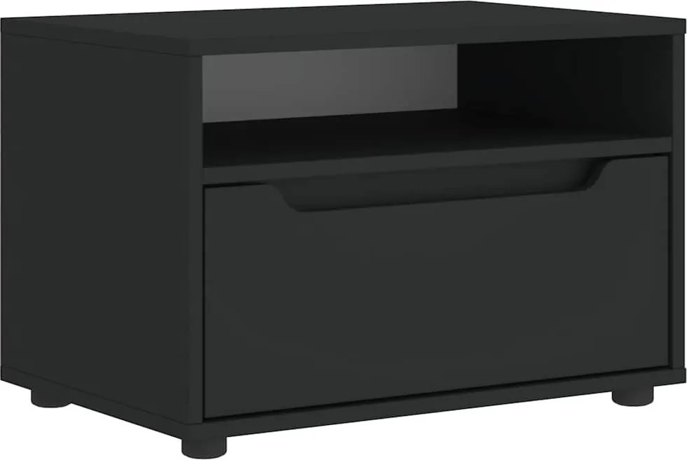 vidaXL Dulap TV „VISNES” Negru 60x40x38 cm lemn prelucrat