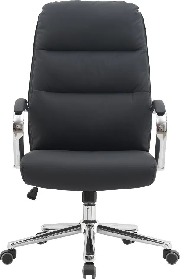 Scaun lemn masiv de birou negru/crom Ergo Professional