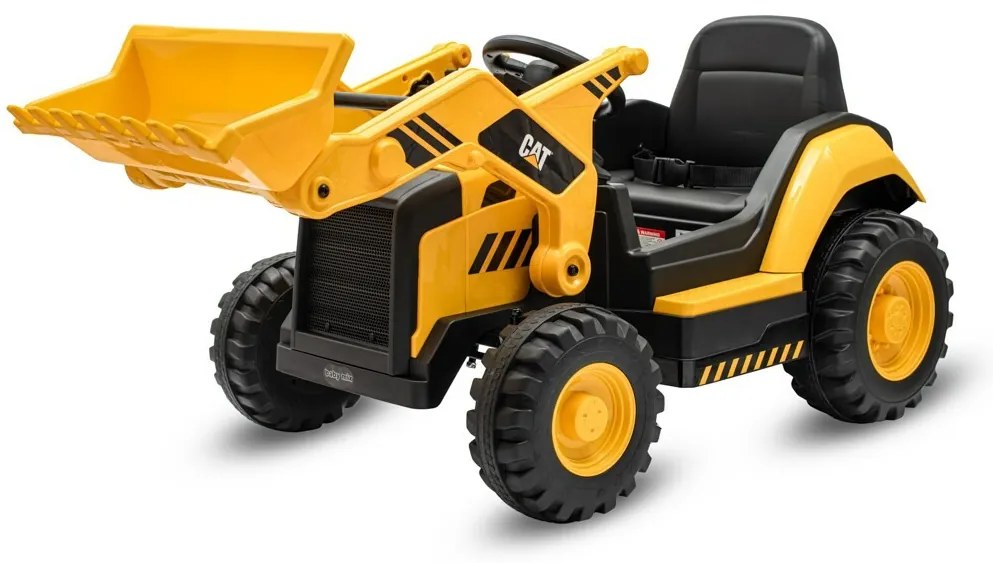 Baby Mix Tractor electric pentru copii CAT, galben