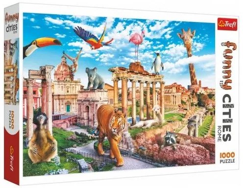 Teddies Puzzle Orașe amuzante, 1000 piese, 683 x 480 mm