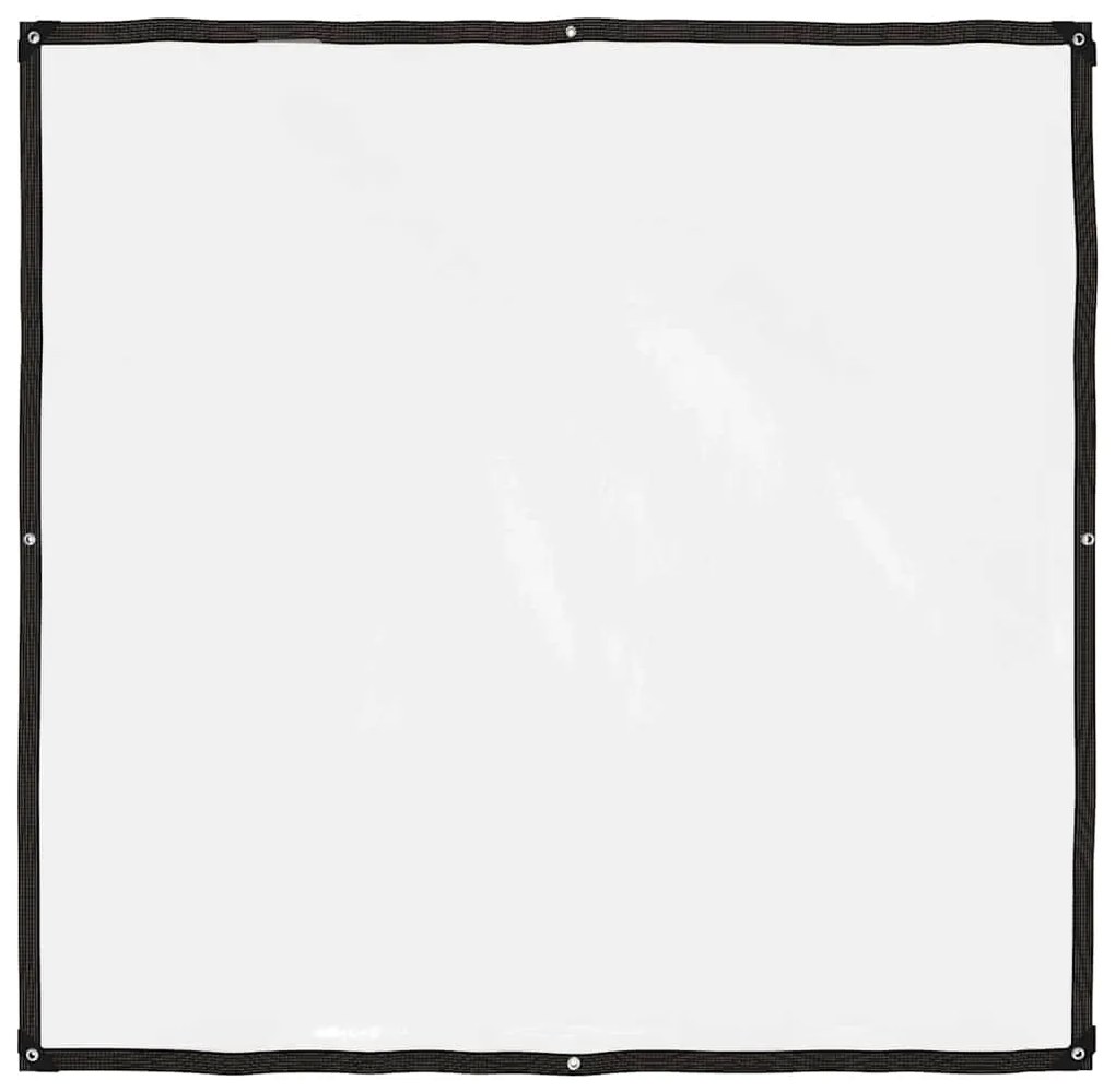 vidaXL Prelată transparentă cu ochiuri de fixare, polietilenă, 2x2 m