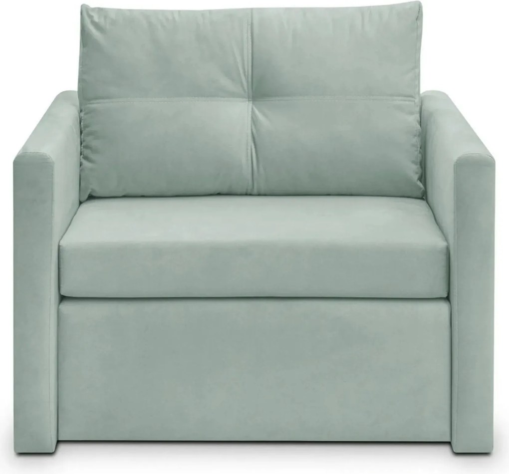 Fotoliu extensibil BUNIO, stofa catifelata verde menta - Modoo 2313, 9