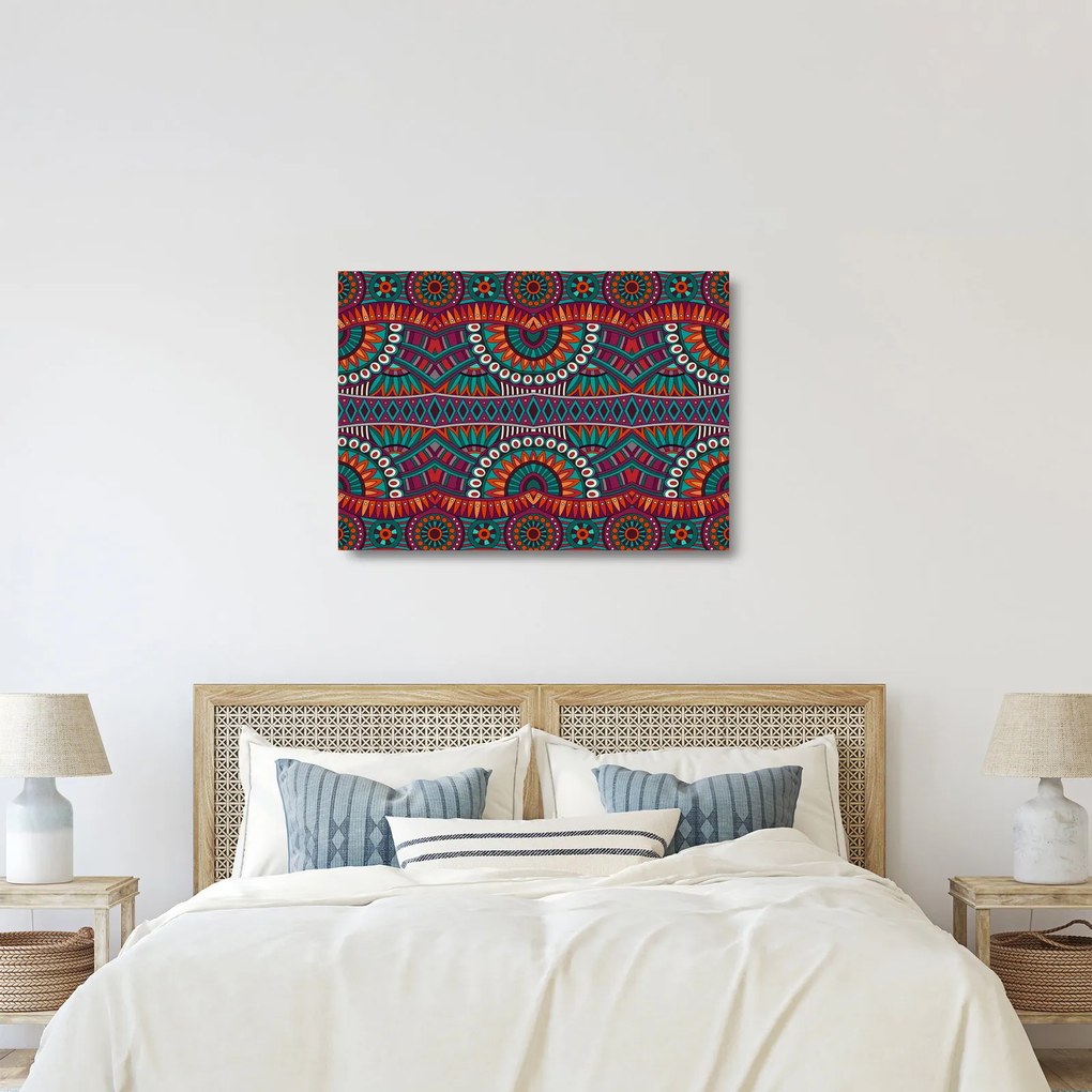 Tablou pe sticlă cu bastracție ornamentală (70x50 cm)