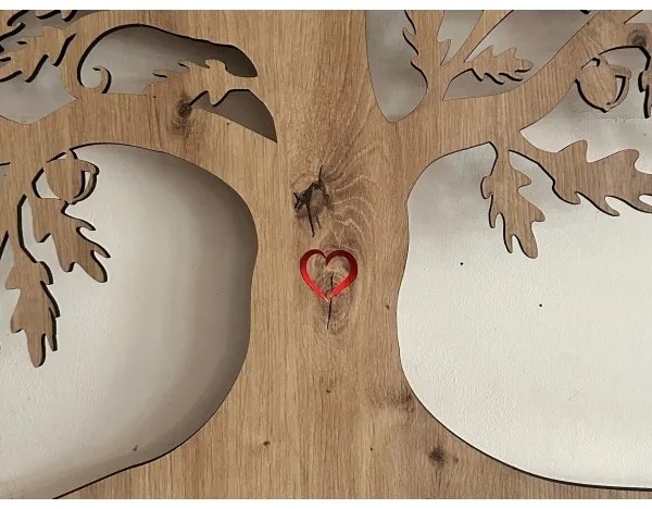 Li-Go 5739/DUB2 - Decorațiune LED reglabilă pentru perete LED/10W/230V 68x80 cm stejar