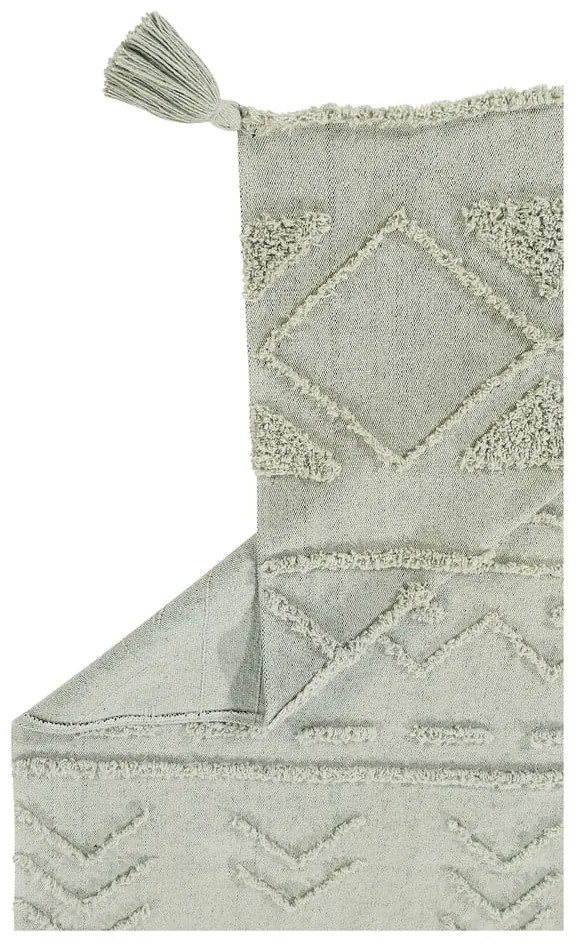 Covor verde deschis lavabil/țesut manual din bumbac 120x160 cm Tribu Olive – Lorena Canals